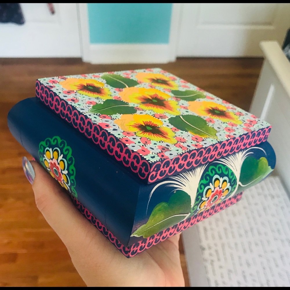 Wooden Hand Crafted Box from Curaçao